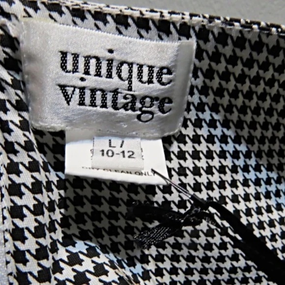 NWT's UNIQUE VINTAGE Rockabilly / Pin-up Houndstooth Dress - Picture 4 of 8